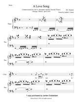 Soprano and Piano - A Love Song - B.E. Boykin - Buy Music and Scores 