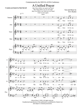 SATB a cappella - A Unified Prayer - B.E. Boykin - Buy Music and Scores 