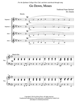 SSAA and Piano - Go Down, Moses - B.E. Boykin - Buy Music and Scores 